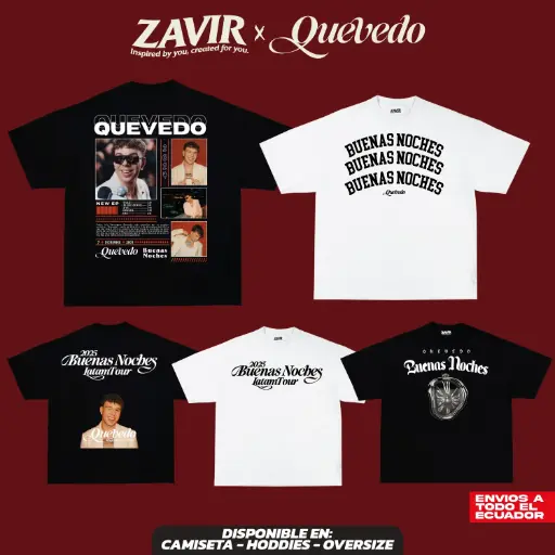 PACK X 5 CAMISETAS QUEVEDO