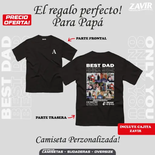 Camiseta Día del Padre(100% personalizada)