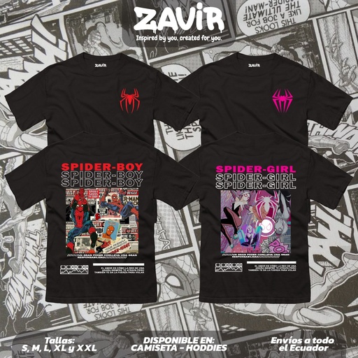 Camisetas Spiders Boy / Girl